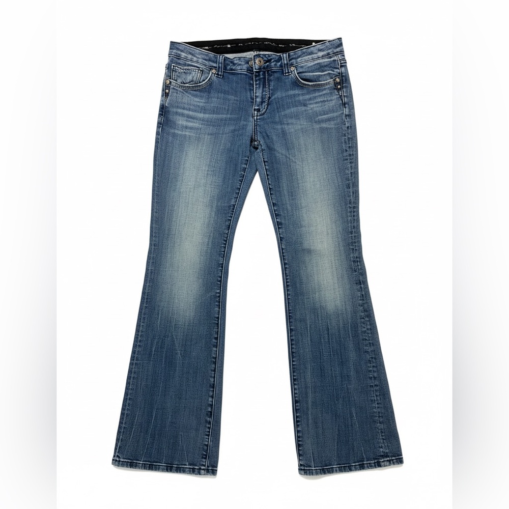Retro Classic Blue Denim Jeans Rerock by Express size 10 bootcut